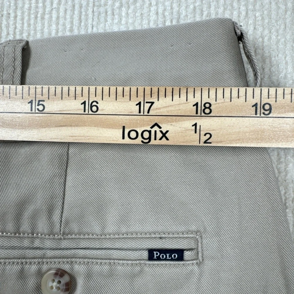 Polo Ralph Lauren Mens‎ Chino Trousers Khaki Tan Cotton Twill Pants 38x32